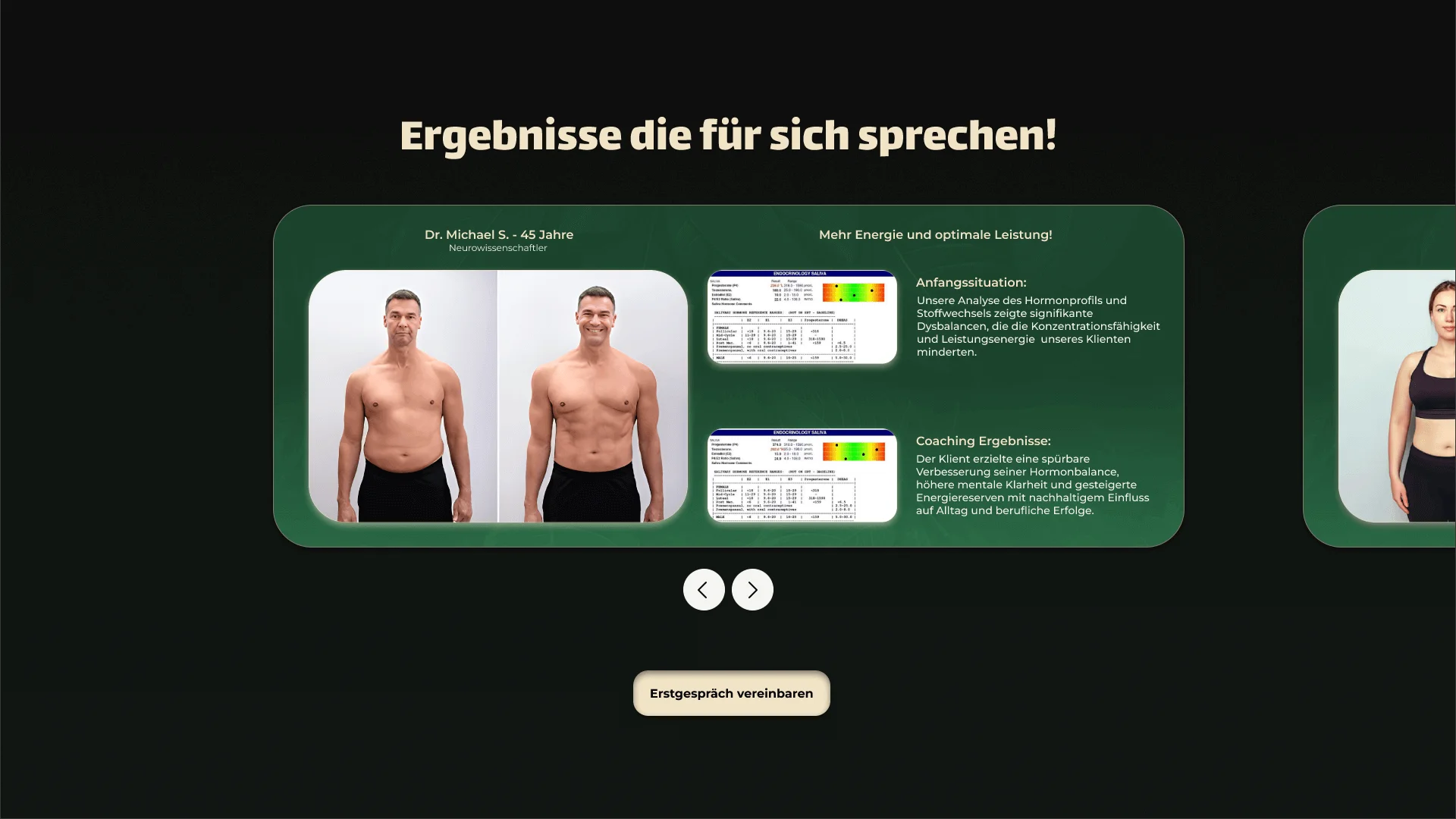 Case Study Section von Primal Ascent mit Fokus auf Ergebnisse und Nutzen.